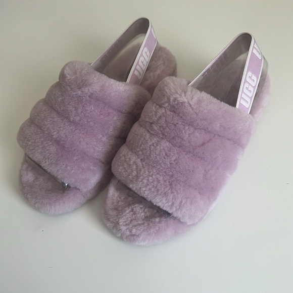 UGG® Fluff Yeah Slide Seashell Pink Size 7 w/ original box - Picture 4 of 7
